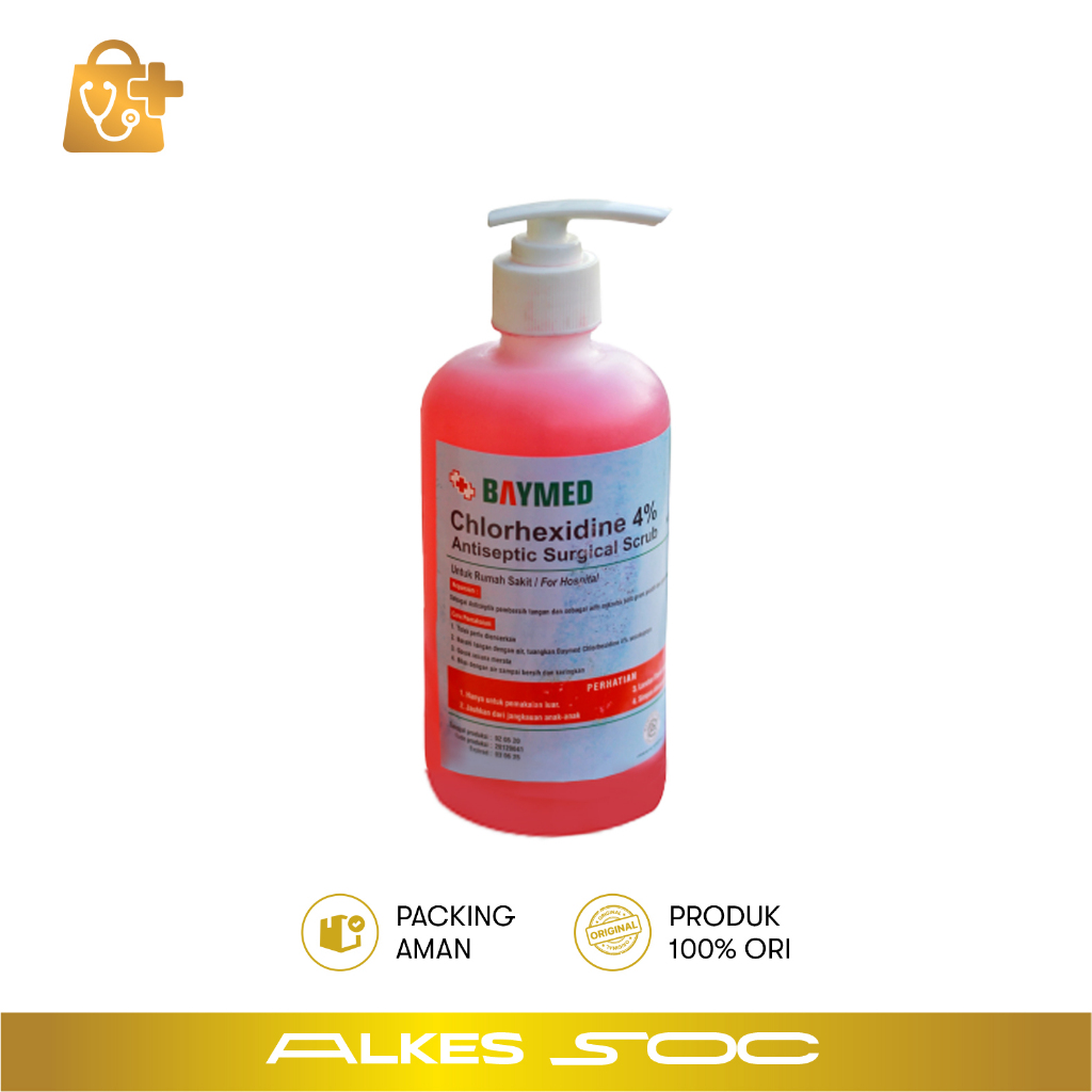 BAYMED Chlorhexidine 500ml - CHG 4% Handrub - Handwash - Handsanitizer