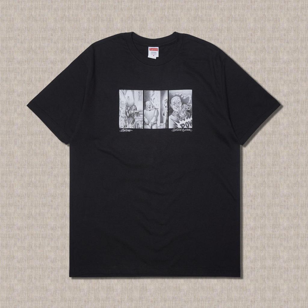 TEE - Supreme Mister Cartoon Pow Tee Black (Kaos)