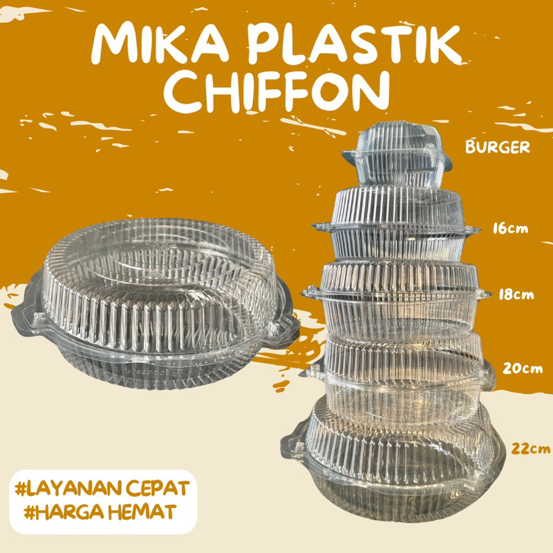 Mika Kue Bulat 16/18/20/22/25cm Food Grade. mika chiffon berbagai ukuran PER PCS