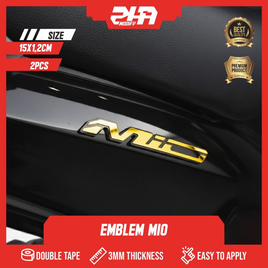 EMBLEM MIO OLD TIMBUL 3D LOGO MIO OLD EMBLEM MIO TIMBUL STIKER MIO STRIPING MIO EMBLEM MOTOR EMBLEM 