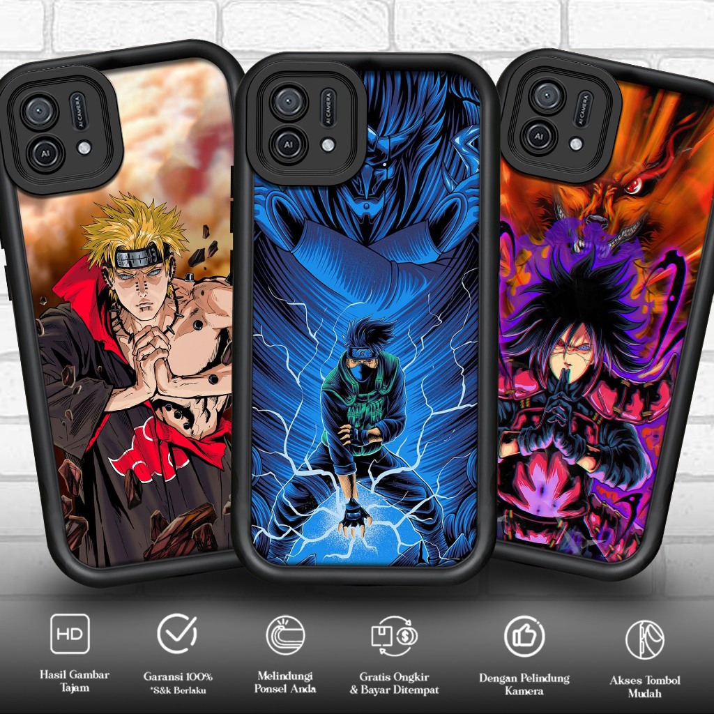Softcase Glass kaca untuk OPPO A16E A16K NARUTO1 Casing Handphone Case Procamera