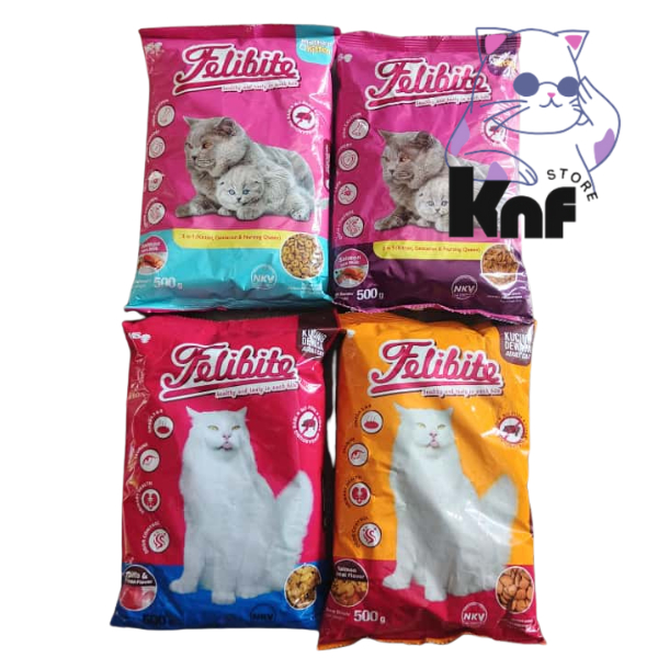 pakan kucing felibite adult & kitten 500g salmon & tuna