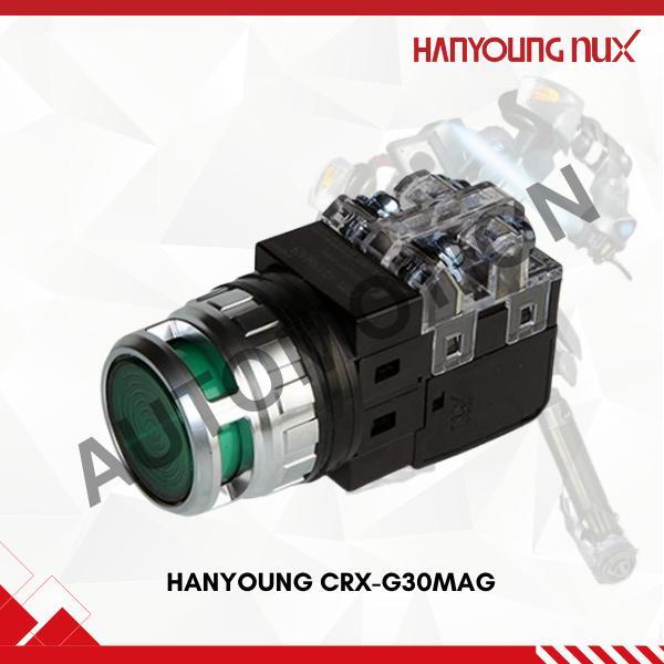 HANYOUNG CRX-G30MAG PUSH BUTTON 1NO1NC GREEN WITH LAMP