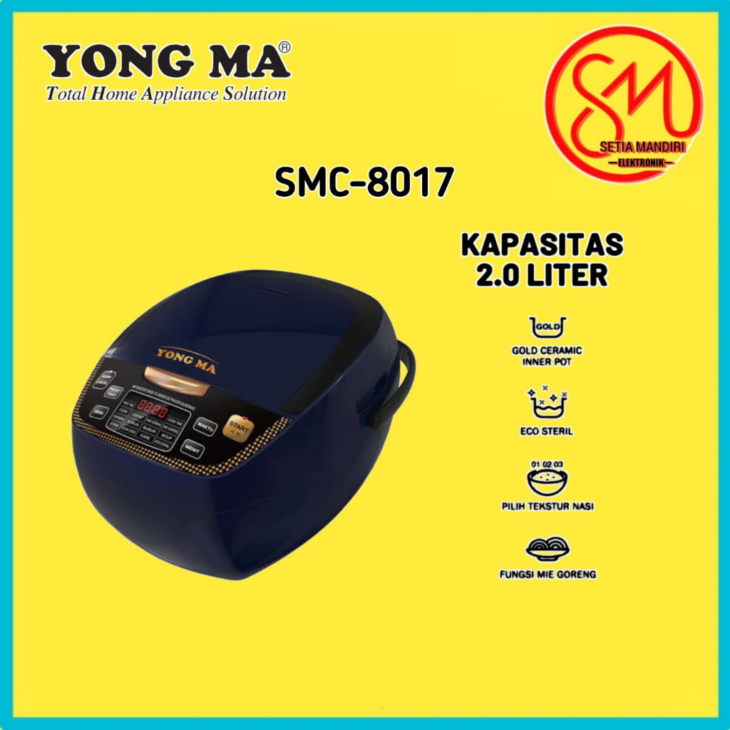 Yong Ma Rice Cooker Digital 2 Liter SMC 8017 Upgrade