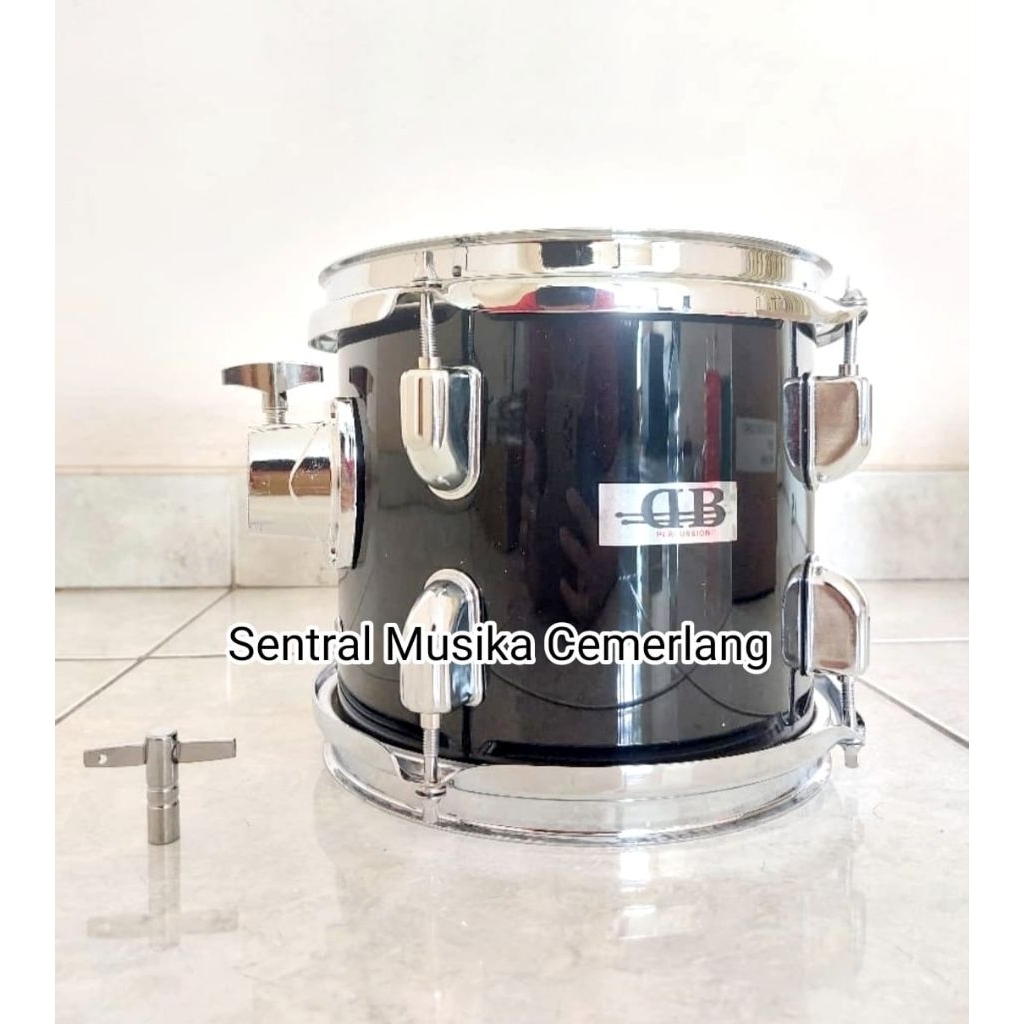 Tom Tom Drum 8 inch DB Percussion 8''X7'' 8 Lugs DTT-080708 Bonus Kunci Drum