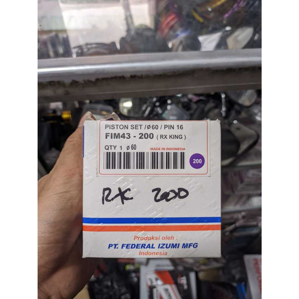 PISTON FIM RACING OS 200 RX KING RXKING ORIGINAL SET RING PISTON CLIP