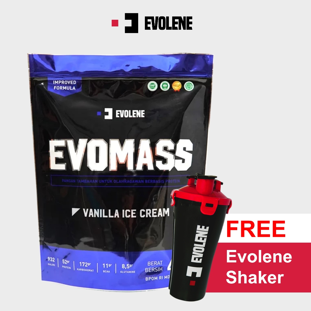 EVOLENE EVOMASS 10LBS - Suplemen Fitness - Susu Penambah Berat Badan EVO MASS 10 LBS - Vanilla
