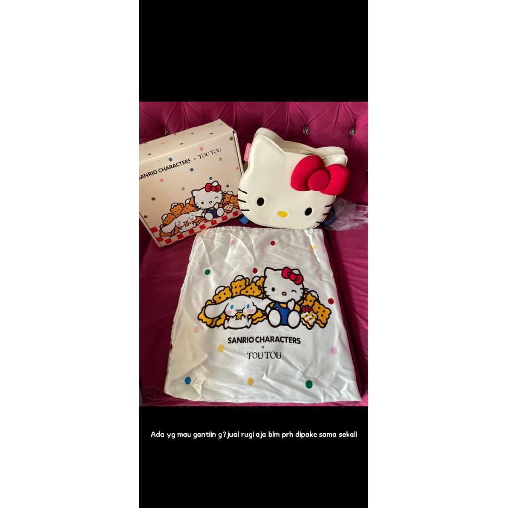 preloved tas ransel HELLO KITTY X TOUTOU