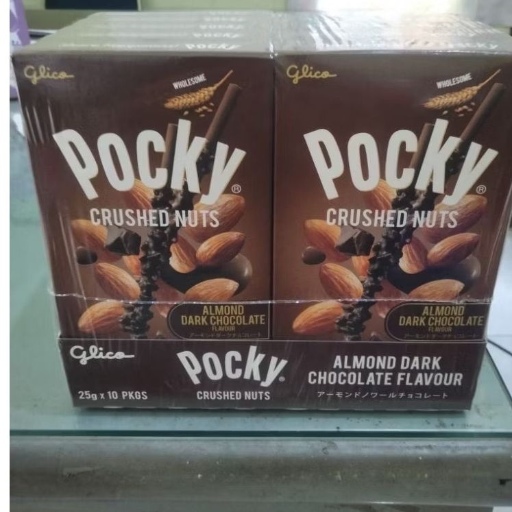 pocky crushed almond dark chocolate