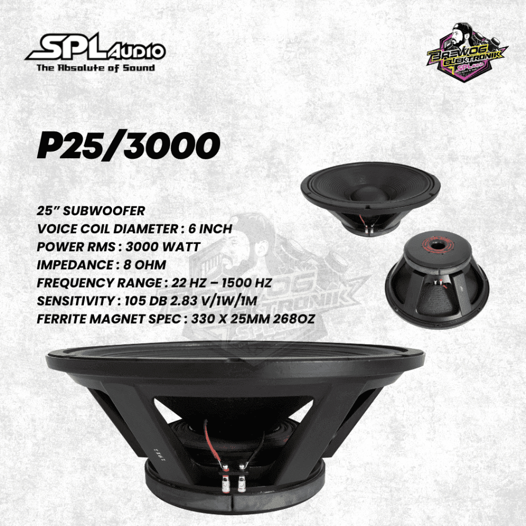 BREWOG SPL AUDIO KOMPONEN SPEAKER P25/3000