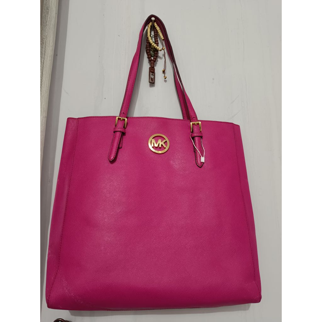 MK Jet Set Travel Large Saffiano Leather Totte Bag Preloved