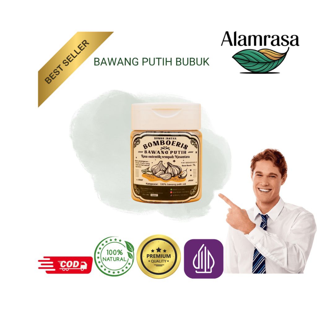 GINTEANC-BUMBU SERBUK BAWANG PUTIH (BUBUK BAWANG PUTIH, BAWANG PUTIH BUBUK) GINTEANC