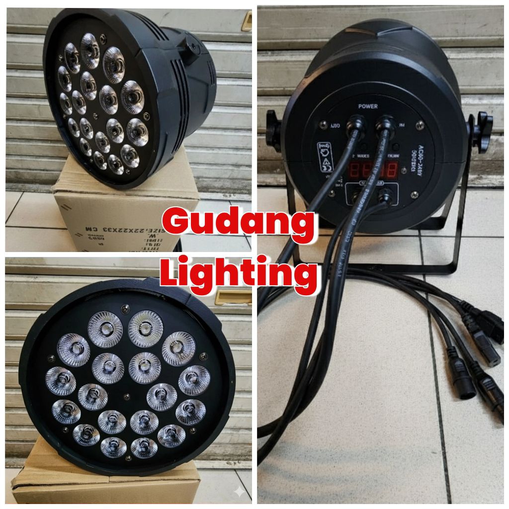 Lampu Parled 18x12watt FullColor Rgbw Produk Original Bahan Body Besi Tebal