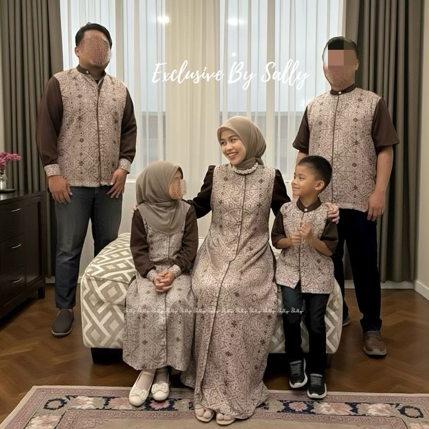 Sally Scarf- SAFFA DRESS SET COUPLE / SARIMBIT/ FAMILY SET PRINTING Exclusive/ daily / BUSUI FRIENDL