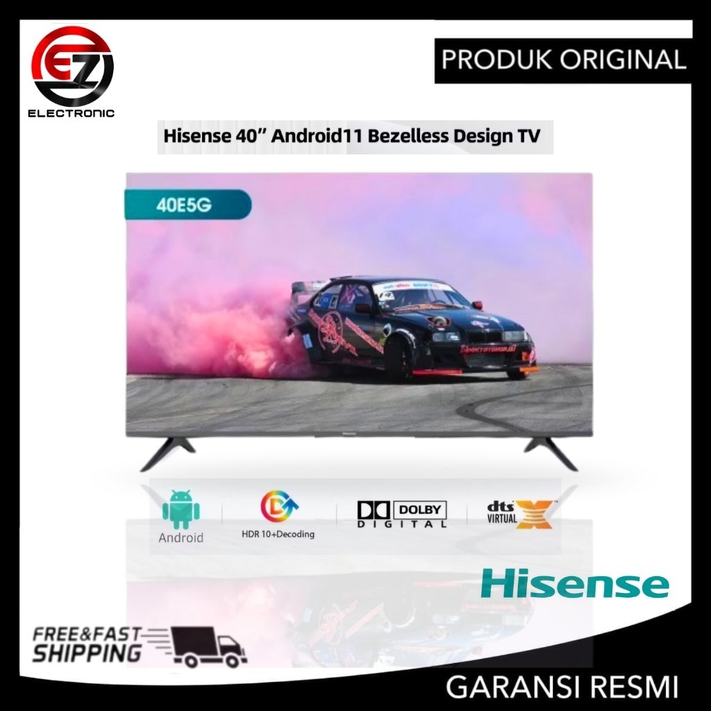 Hisense 40E5G Smart Android TV 40 Inch Full HD LED - Digital TV - 40E5