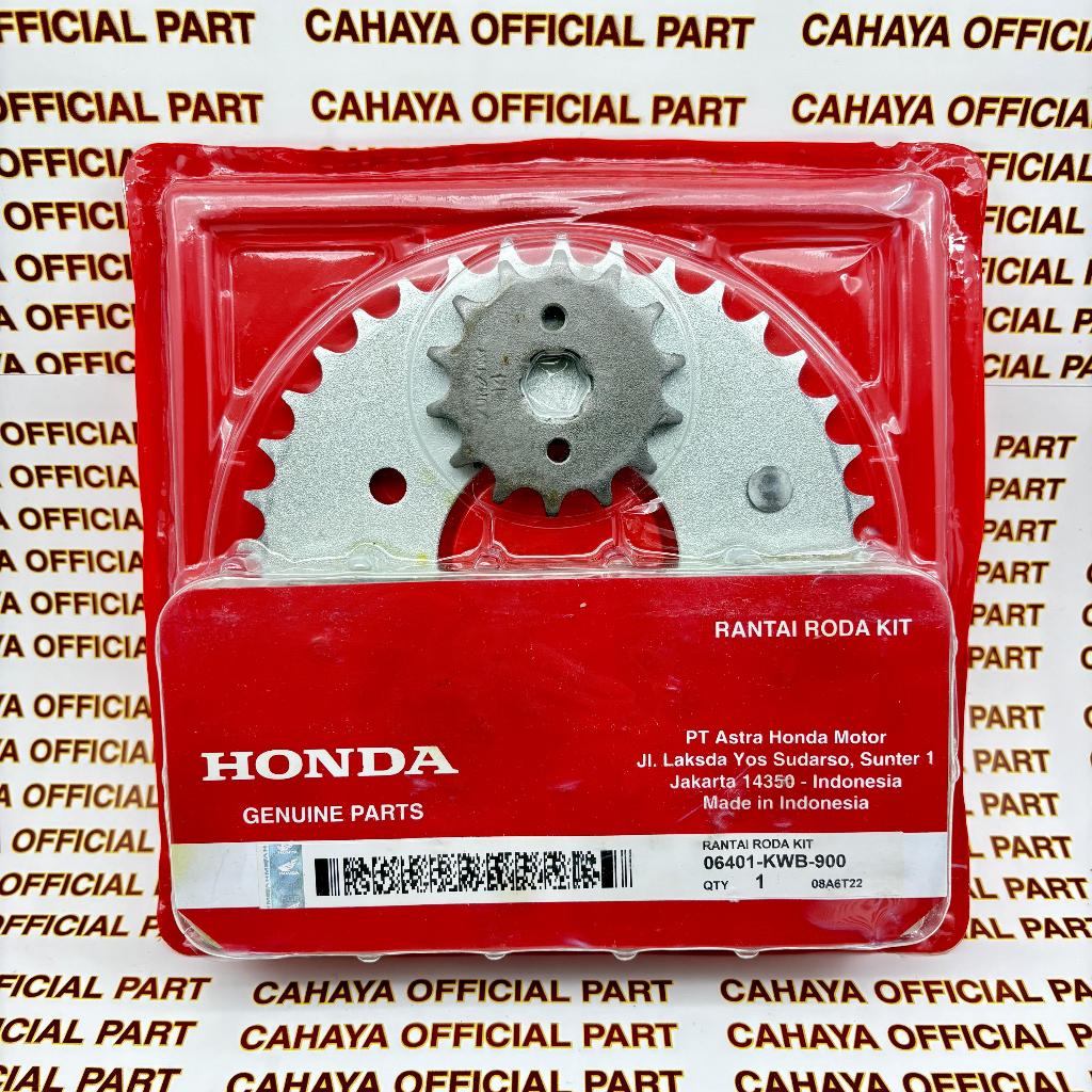 06401-KWB-900 Gear Set, Drive Chain Kit Honda Blade 110 Revo 110  | GEAR SET RANTAI RODA | ORIGINAL 