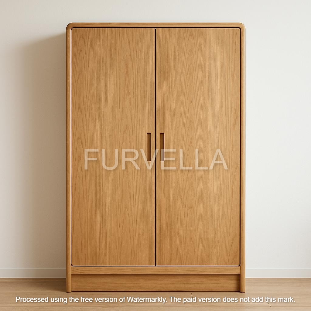 Lemari Pakaian / Lemari Baju 2 Pintu Kayu Jati Pintu Sliding