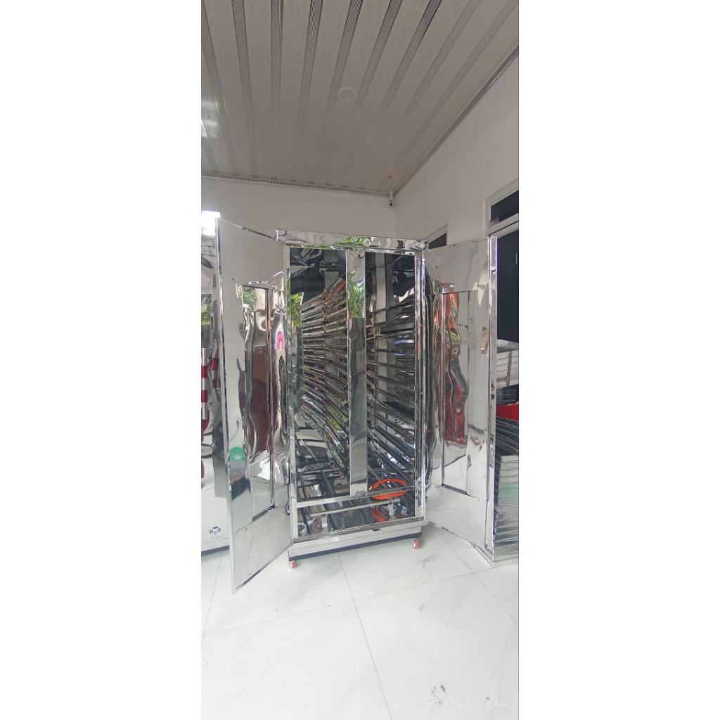 PENGERING FOOD TRAY KAPASITAS 72 TRAY, BAHAN STAINLESS(FREE PACKING KAYU)