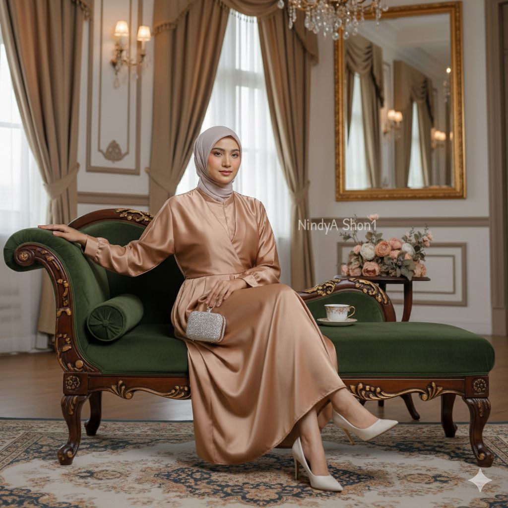 Ffay_Colection-Gamis Lebaran  2026 Model Gamis Terbaru / Gamis Satin Velvet Silk Premium / Gamis Sat