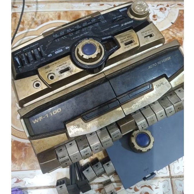 Mesin dan Panel Depan Head Radio Tipe Kasset Kompo Sharp Simba