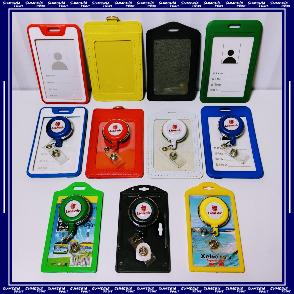 Gantungan Yoyo Id Card Putar Stainless Lion Air + Tempat/Holder Id Card