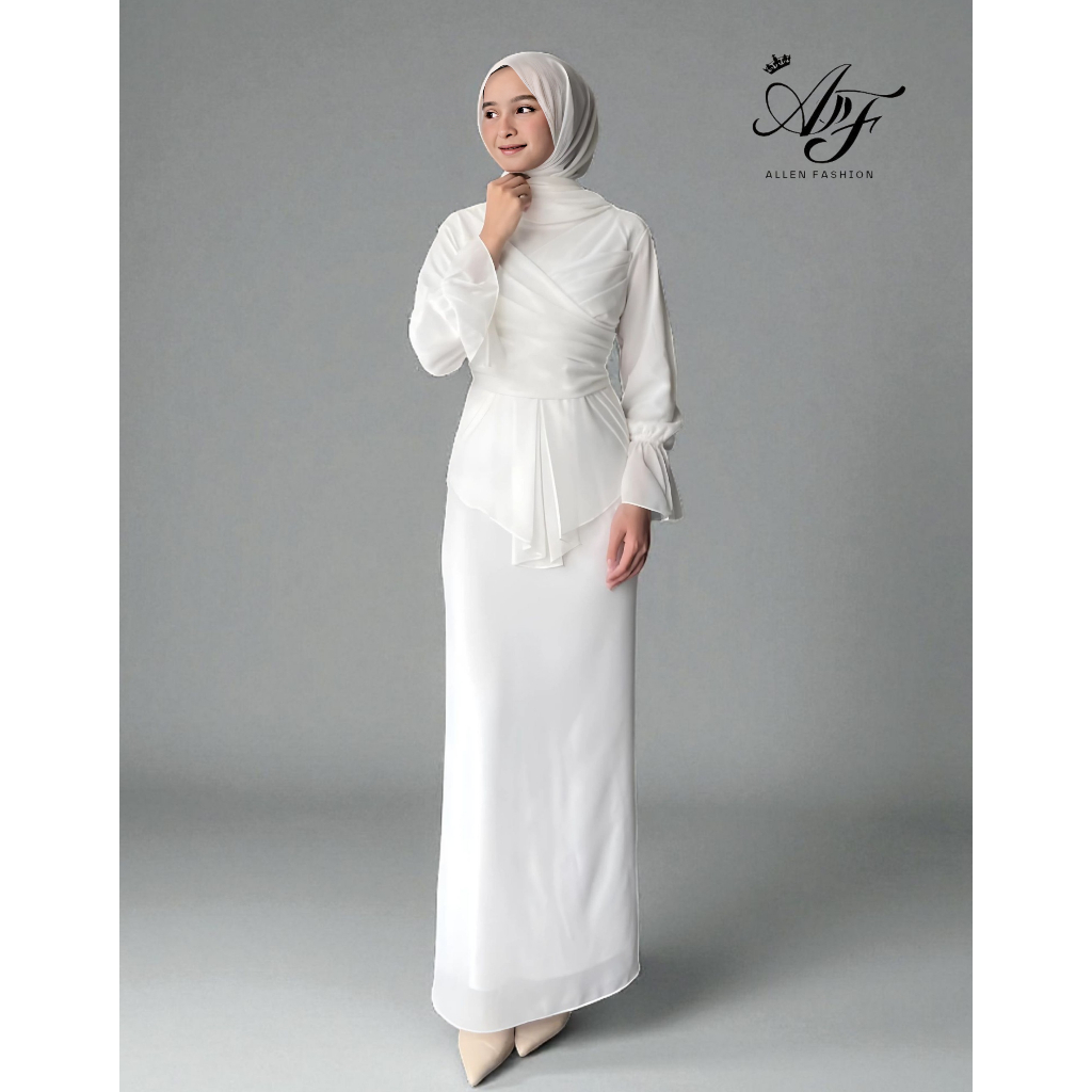 Gamis Putih Remaja 2025 Jumbo Ld 120 Ceruti Premium S-XXL Kekinian Simple Elegan