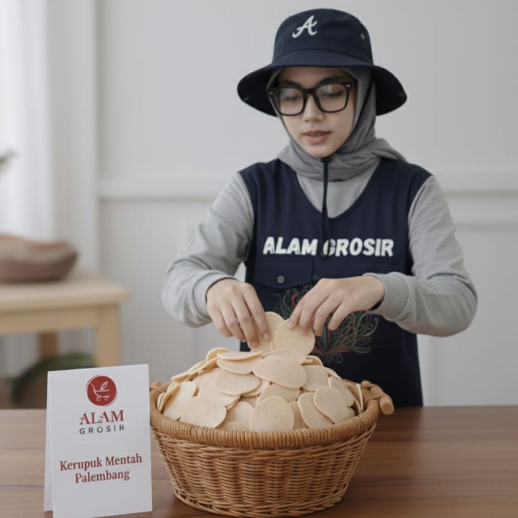Kerupuk Palembang Tipis Mentah Sari Udang 1kg