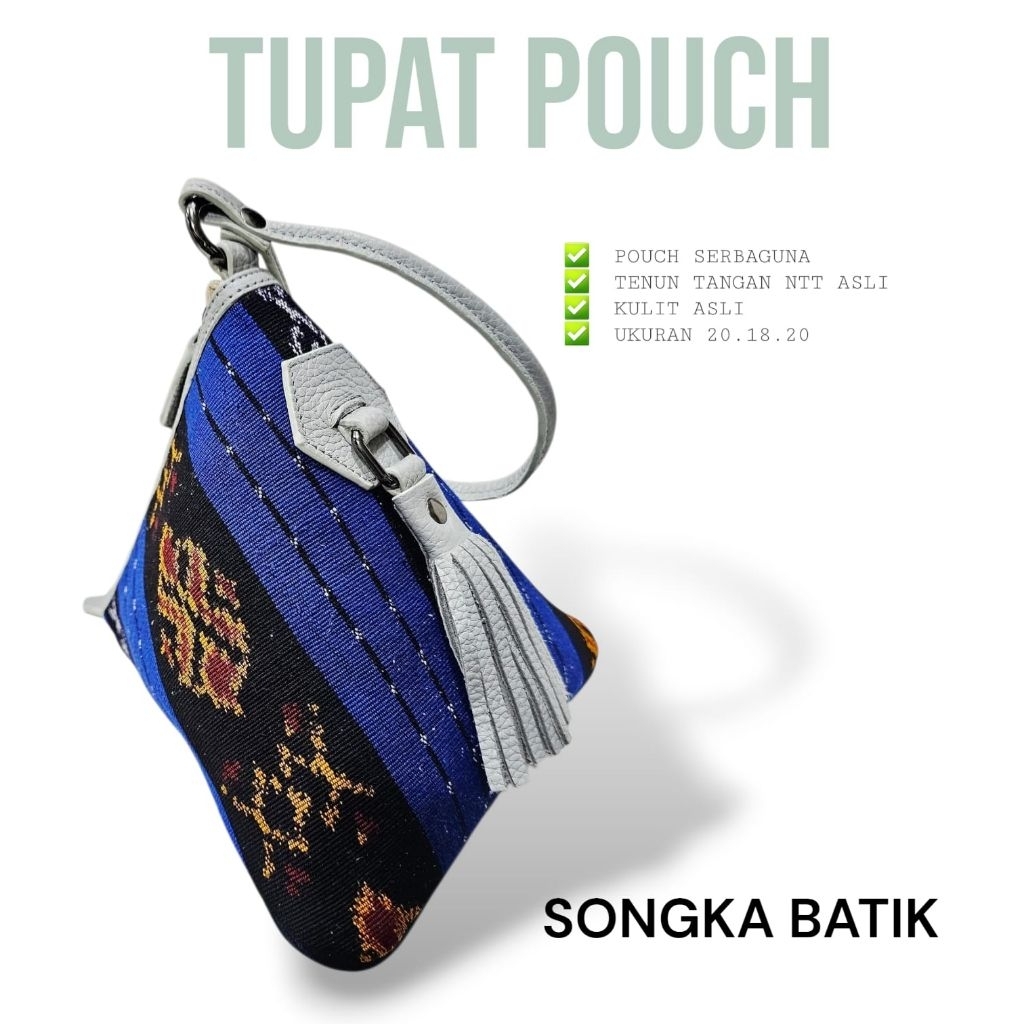POUCH SERBAGUNA TRAVEL POUCH ETNIK CLUTCH TENUN NTT NUSANTARA TUPAT