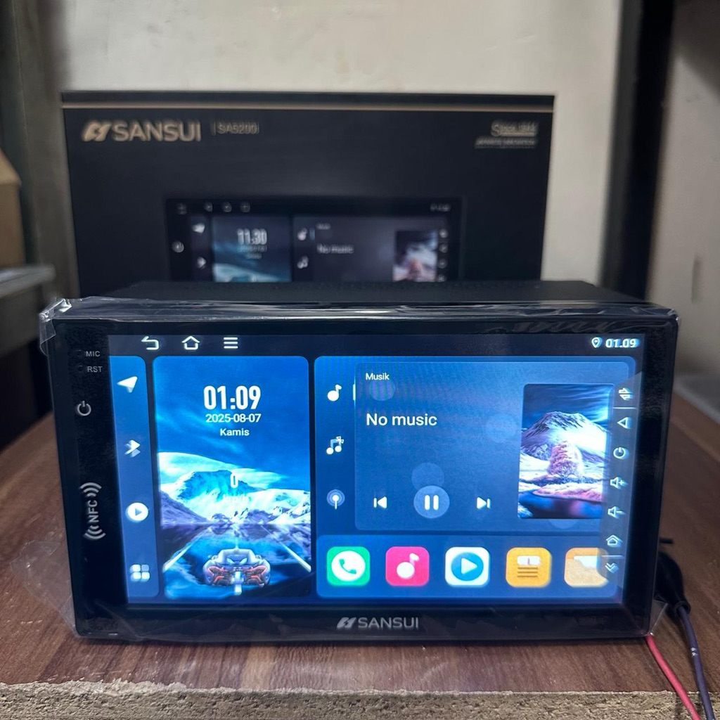 Headunit Android 7 Inch Sansui Classic Series SA5200i Ram 4/64GB Qled Carplay