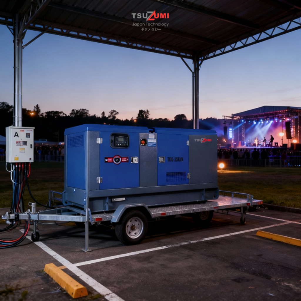Genset Silent 25 KVA Tsuzumi Diesel Generator TDG 25 KVA / Genset Diesel Silent