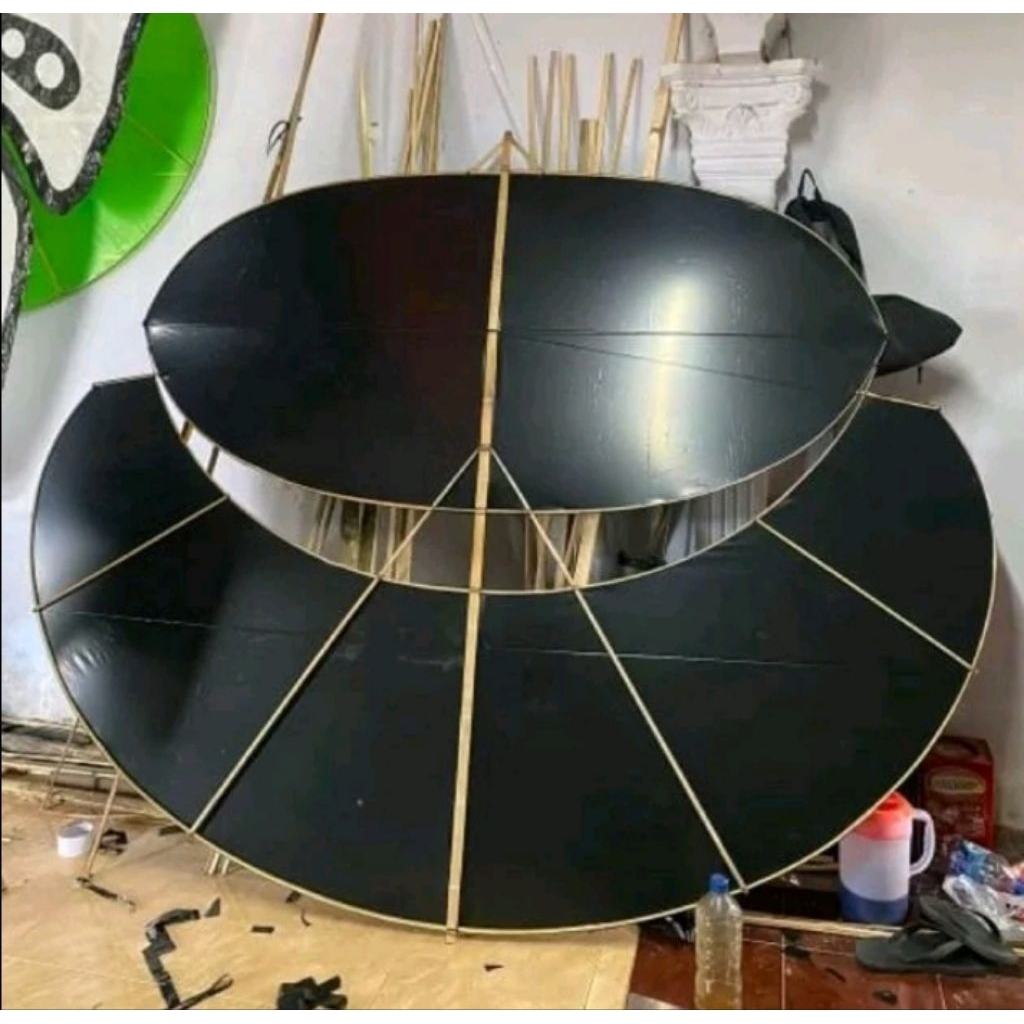 Layangan pegon ludoyo hitam polos, layangan miniatur ludoyo termurah