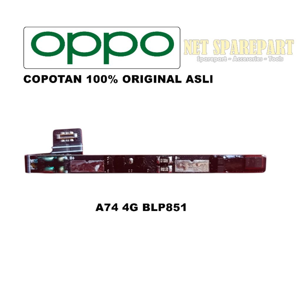 KONEKTOR BATRE / MESIN BATRE OPPO A74 4G / A95 4G MODEL BLP851 ORIGINAL COPOTAN
