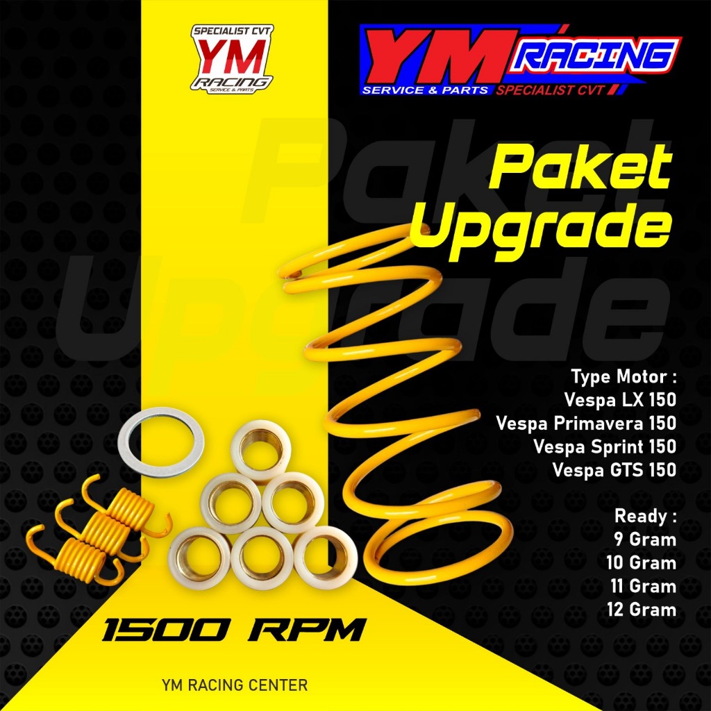 PAKET UPGRADE CVT VESPA MATIC LX 150 / UPGRADE CVT 1500 RPM VESPA MATIC PRIMAVERA 150 [ UPGRADE CVT 