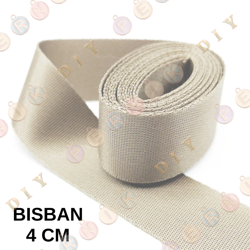 Aksesoris Tas Tali Bisban / Webbing Nylon (PUTIH) 4 cm (HALUS - IMPORT) - Aksesoris Tas