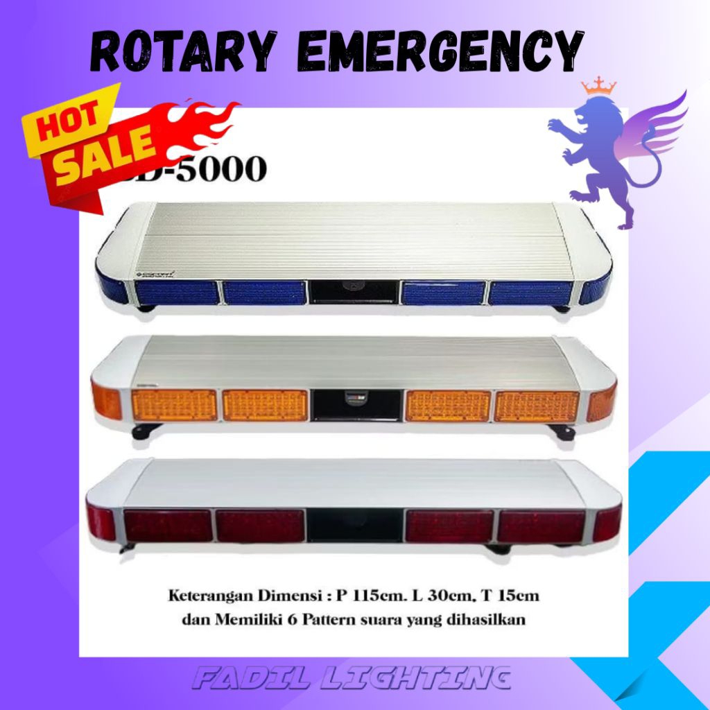 ROTARY LAMPU LED EMERGENCY 120 CM PLASH TBD5000