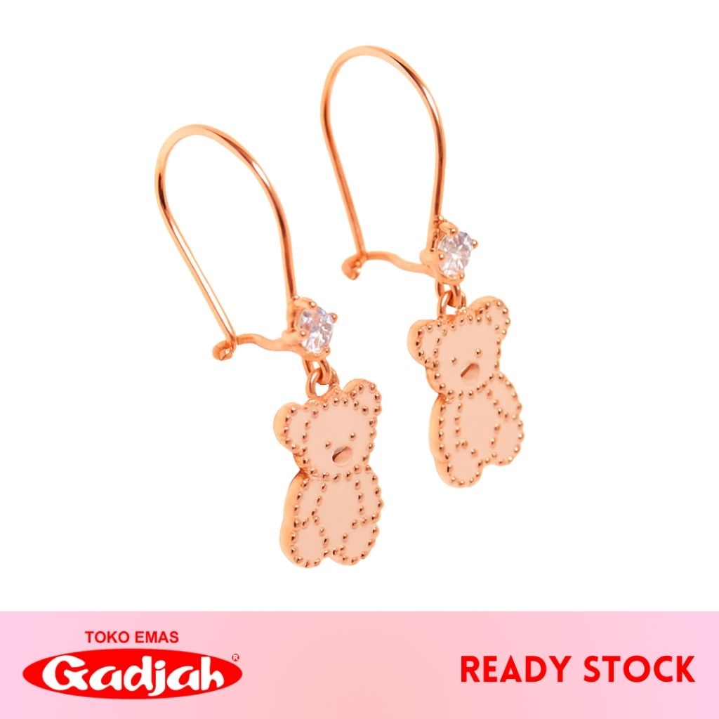 Anting Emas Kawatan Beruang Putih List Titik - Toko Emas Gadjah