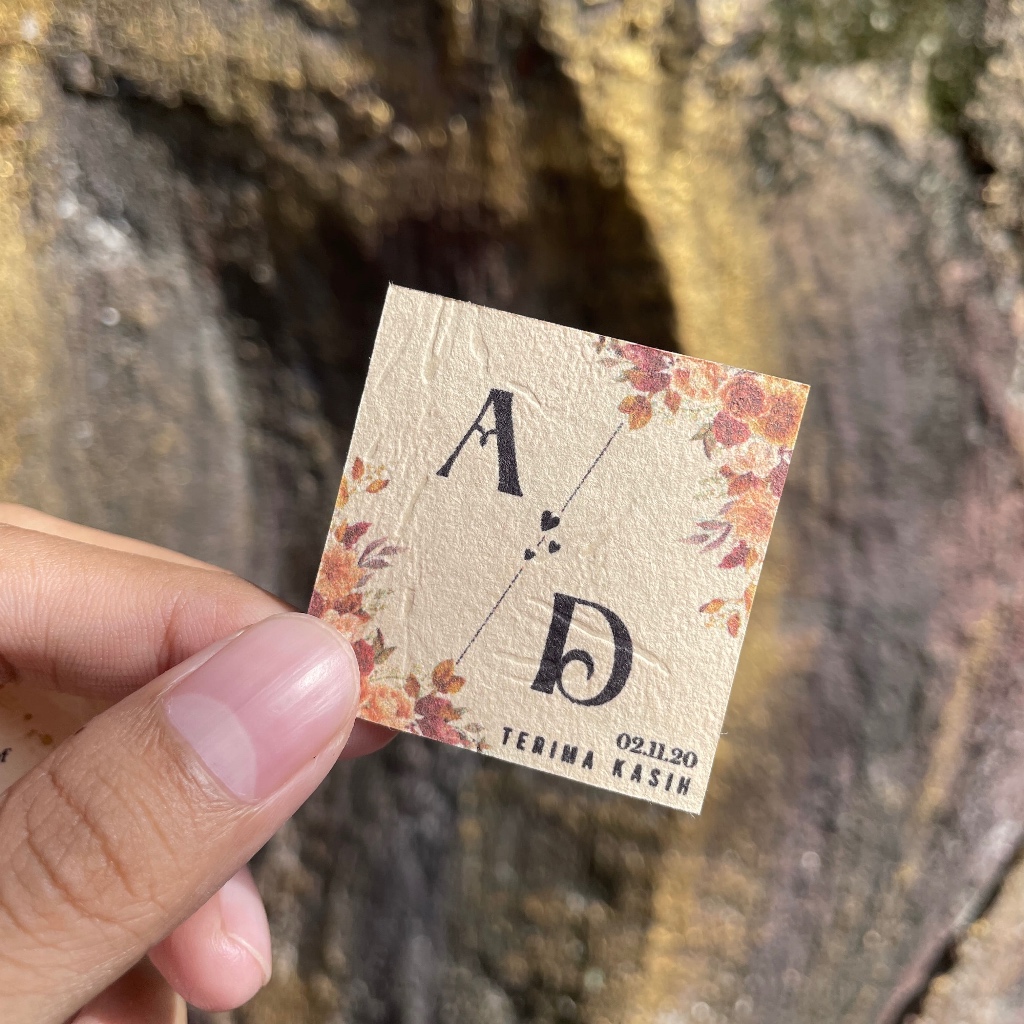 Hang Tag Souvenir - kartu ucapan - hang tag pernikahan - kartu ucapan pernikahan - label pernikahan