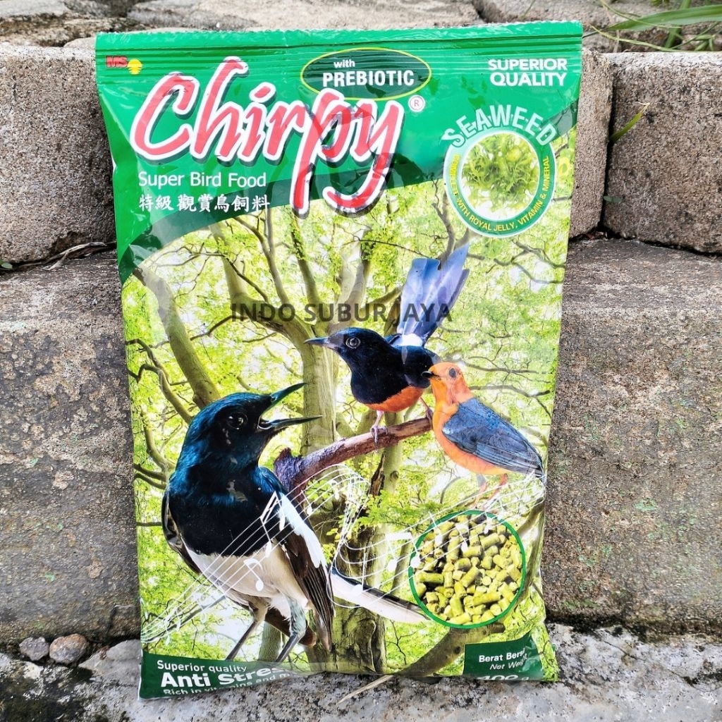 CHIRPY- 400 Gram Rumput Laut Makanan Pur Burung Murai, Jalak, Cendet