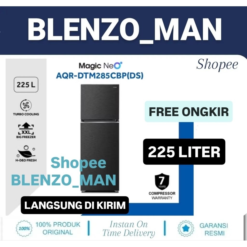 KULKAS AQUA 2 PINTU DTM285CB
