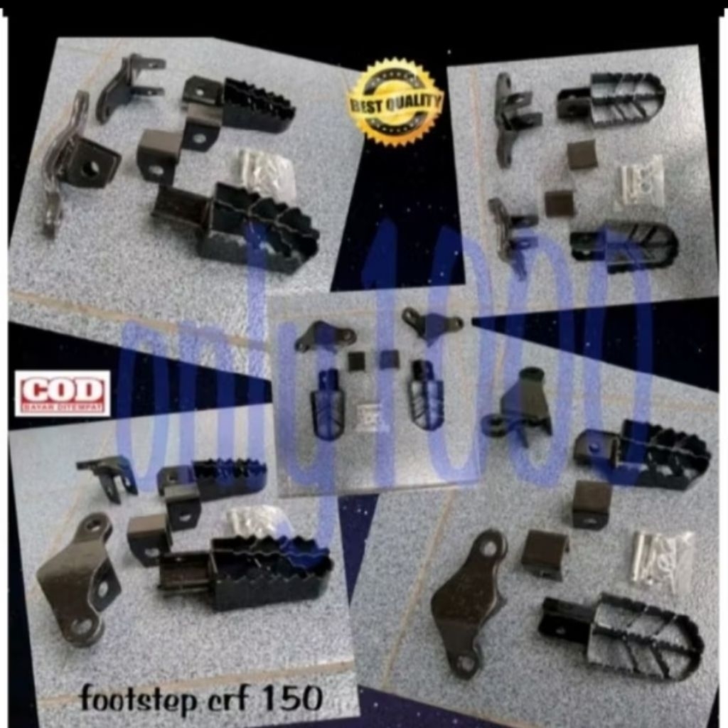FOOTSTEP CRF 150 L+BRACKET BESI INJAKAN KAKI TRAIL SUPERMOTO MOTOCROSS