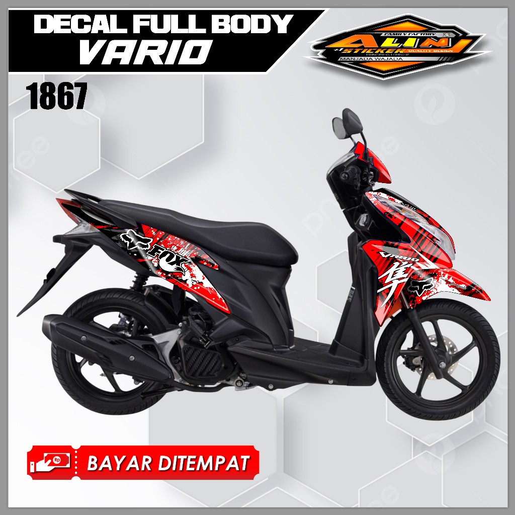 1867 Decal VARIO 125/150 LED - Stiker VARIO LED OLD List Variasi Motor STICKER VARIO 2016-2018