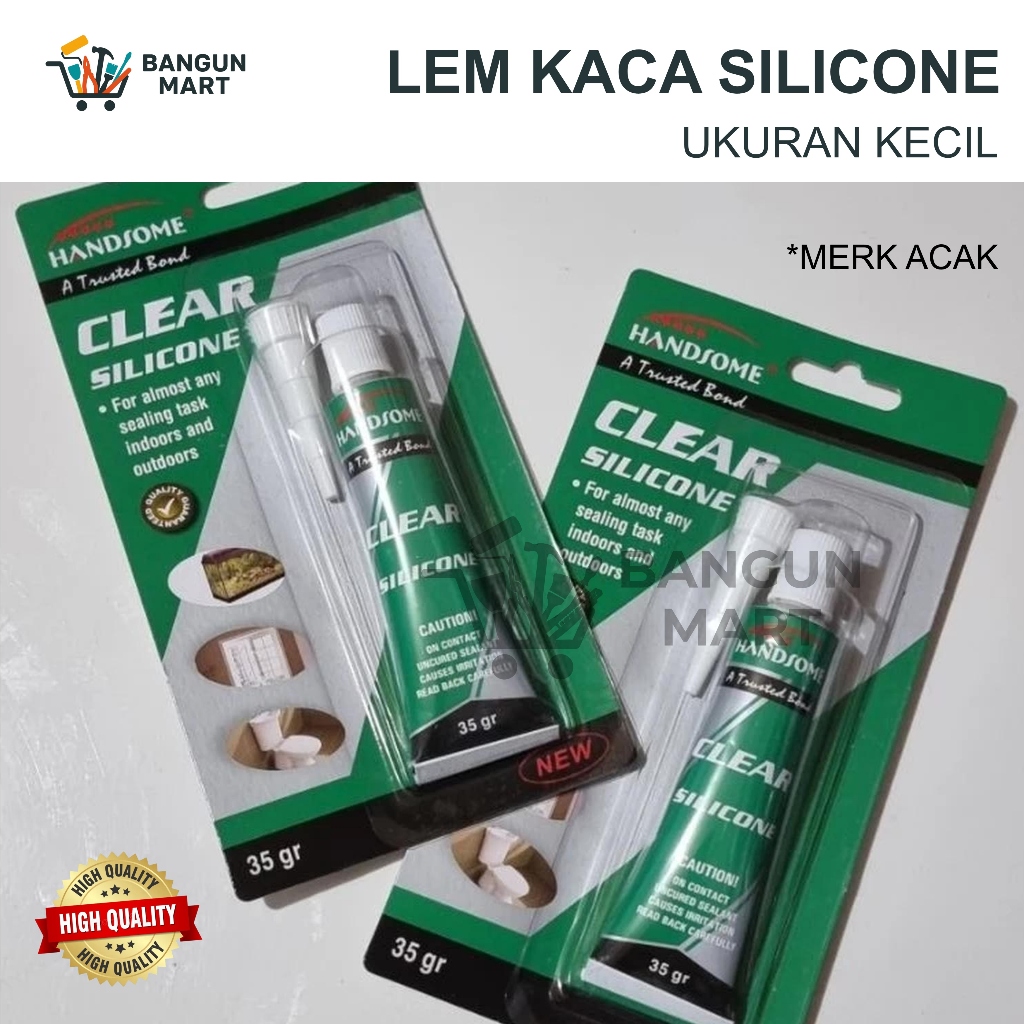 Lem Kaca Silicone Odol Tube Besar 35 gr gram Handsome Lem Kaca / 35 gram Lem Silicon Sealant Tube / 