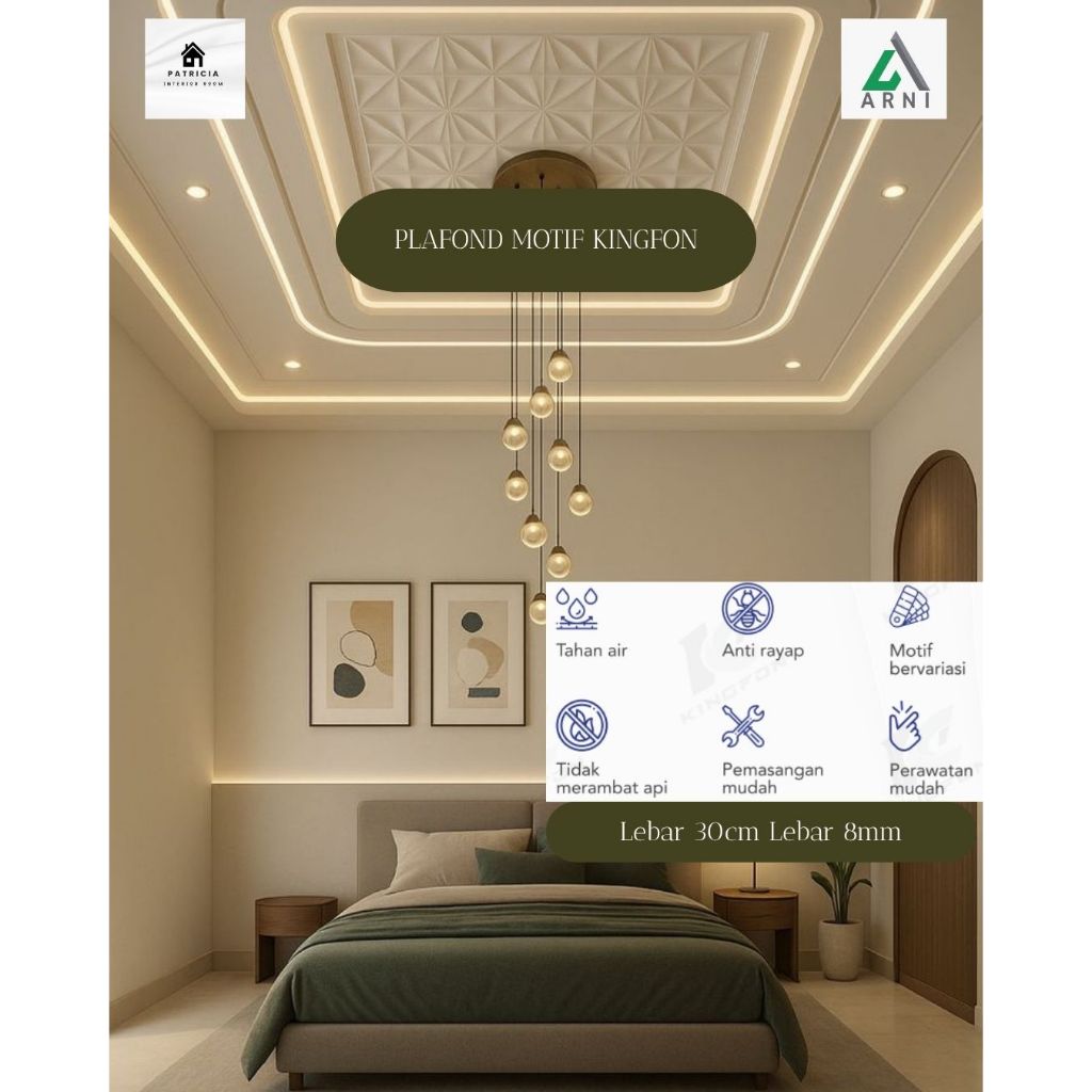 Plafon Interior Rumah | Plafon PVC Elegan | Plafon PVC Modern