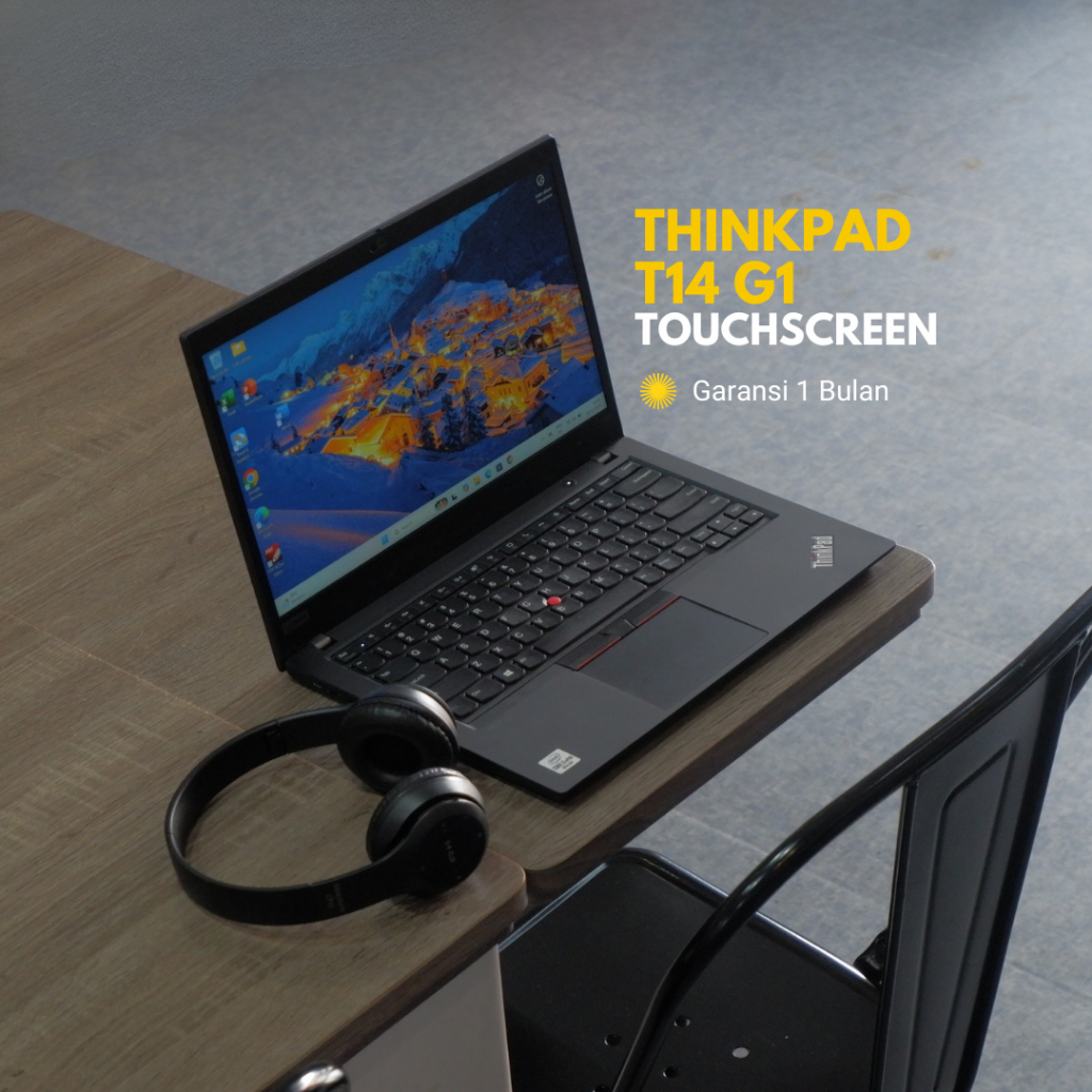 Laptop Lenovo ThinkPad T14 G1 Touchscreen Core i5 Gen10 RAM 16GB SSD 256GB 14Inch FHD IPS Murah Berg