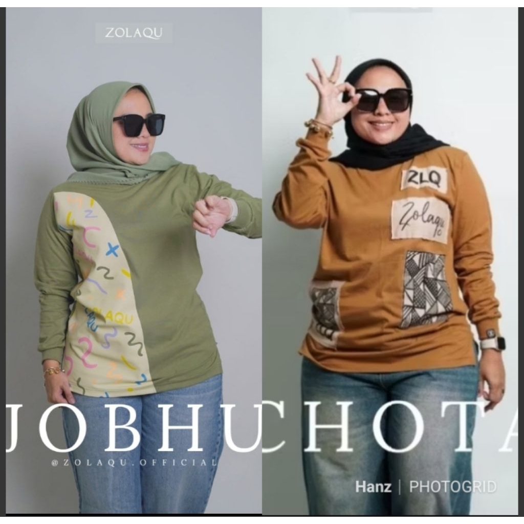 Kaos ZOLAQU Original kombinasi tempel