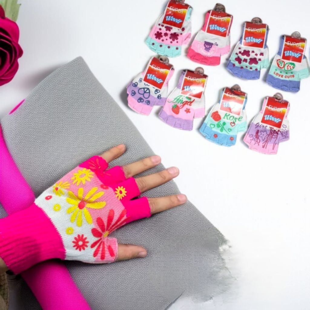 Sarung Tangan Wanita Dewasa Motif Belang sarung tangan motor rajut sarung tangan motif pelangi bunga