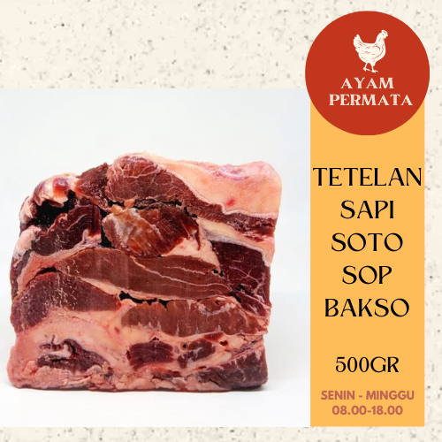 Tetelan Sapi Daging Soto Sop Baso Gulai Bakso - Halal Ayam Permata