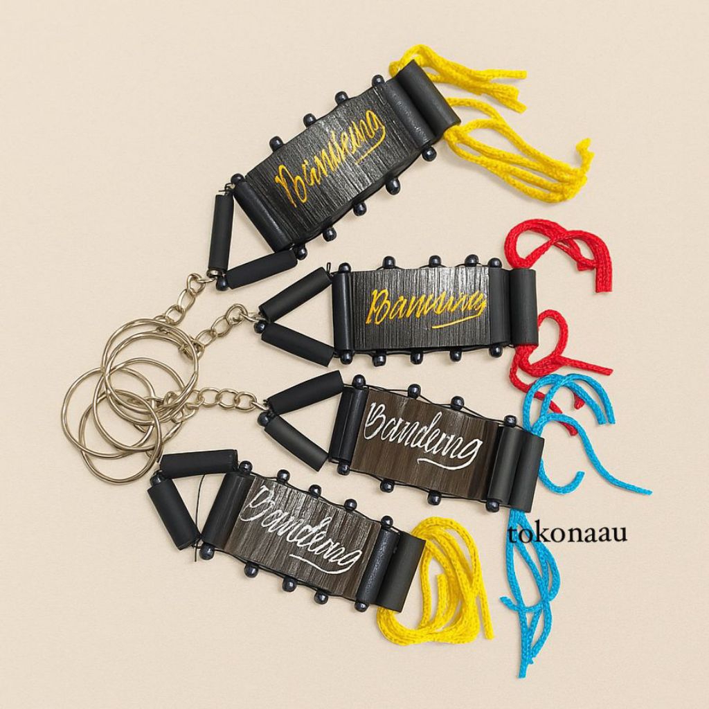 Jlterang Gantungan Kunci Oleh - Oleh Bandung Keychain Souvenir Bandung