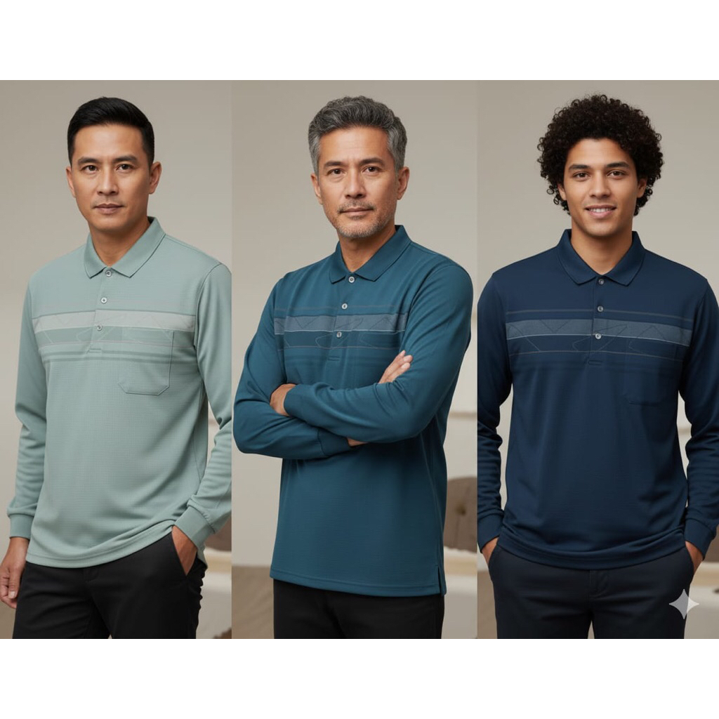 kaos kerah korea pria dewasa (IMPORT QUALITY)