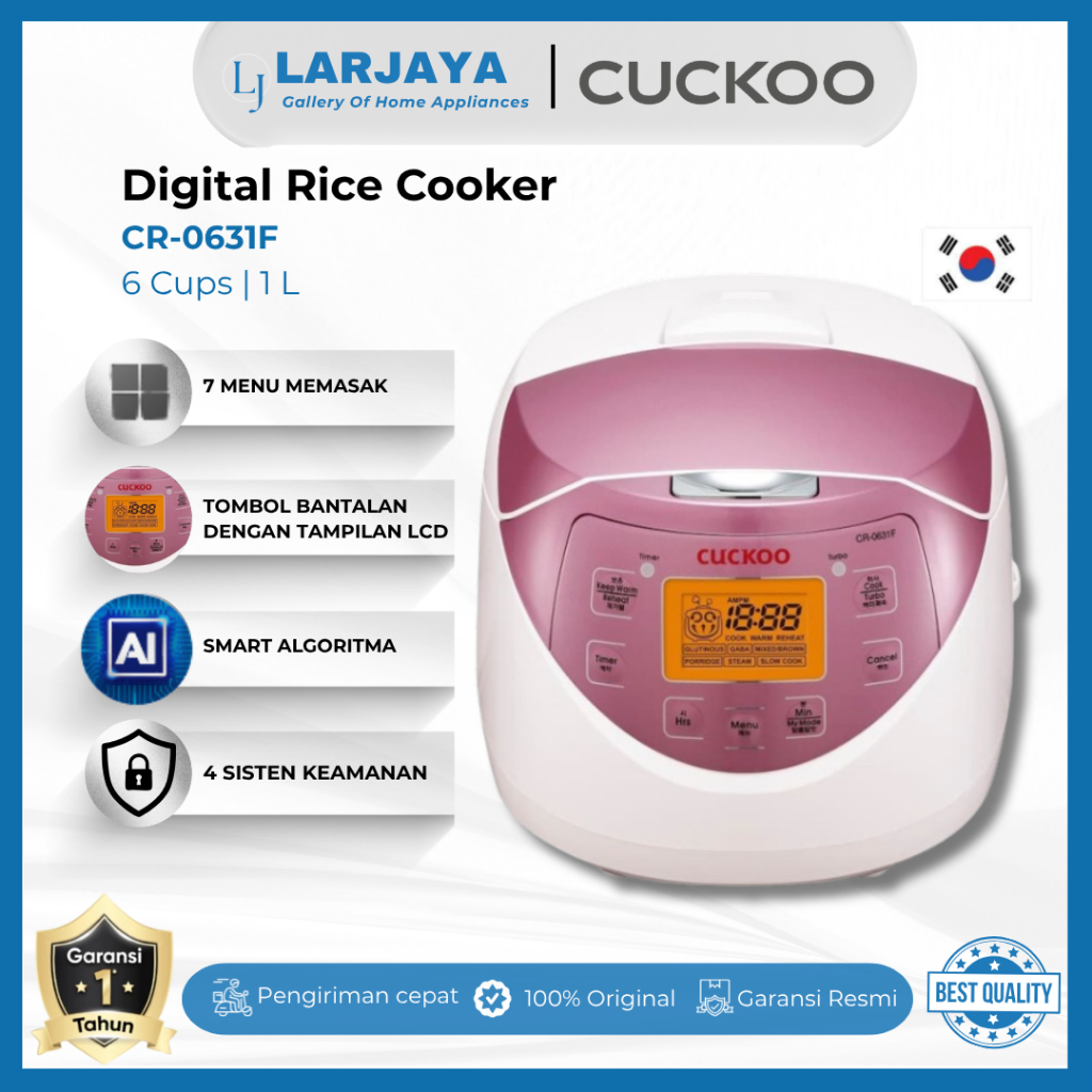 Rice Cooker Cuckoo CR-0631F - 1.08L/6 Cups Made In Korea